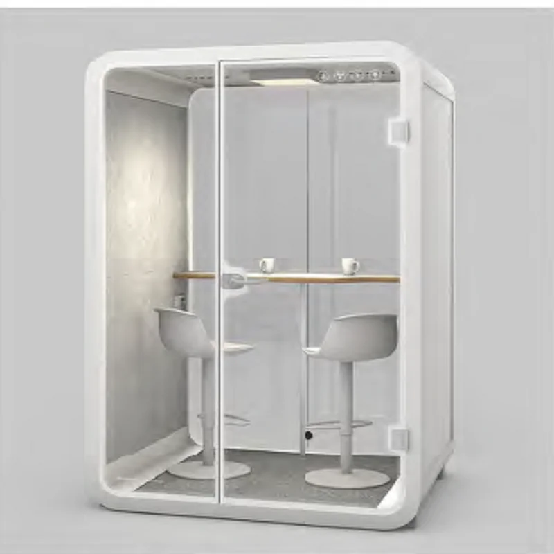 4 person glass meeting room movable modular soundproof booth for school office