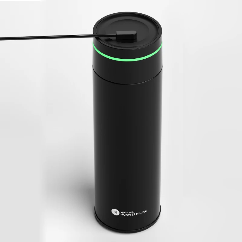 Double wall thermo time marker reminder with led temperature display vacuum flask stainless steel smart water bottle