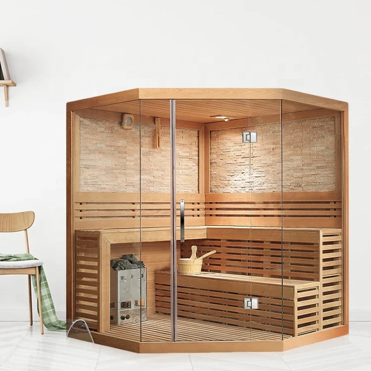 Hot Selling Traditional Deluxe Wood Thai Sauna Modular Far Infrared Dry Sauna Room Wood
