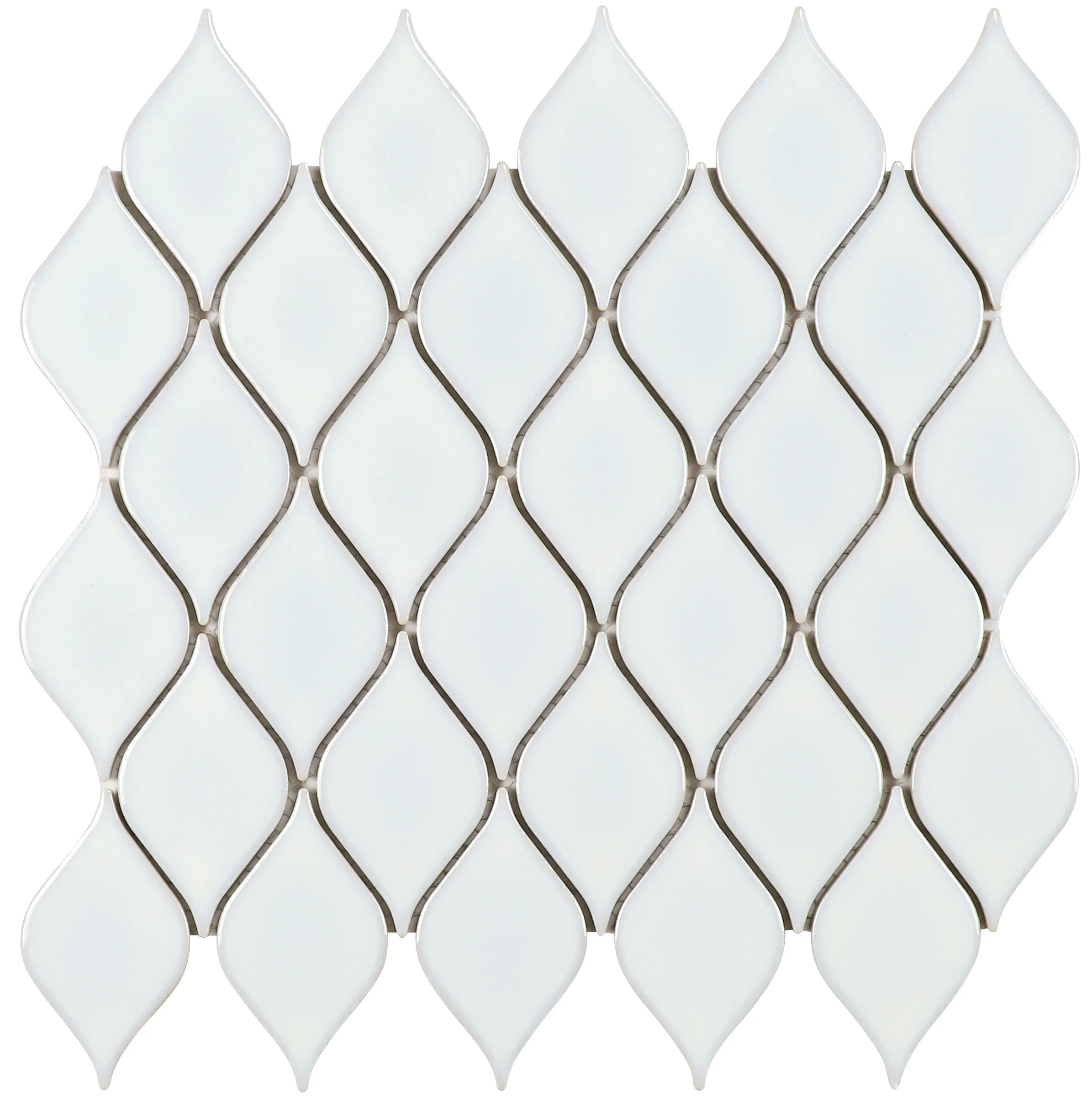 Роскошная керамическая мозаичная настенная плитка для ванной комнаты синяя глазурованная в форме