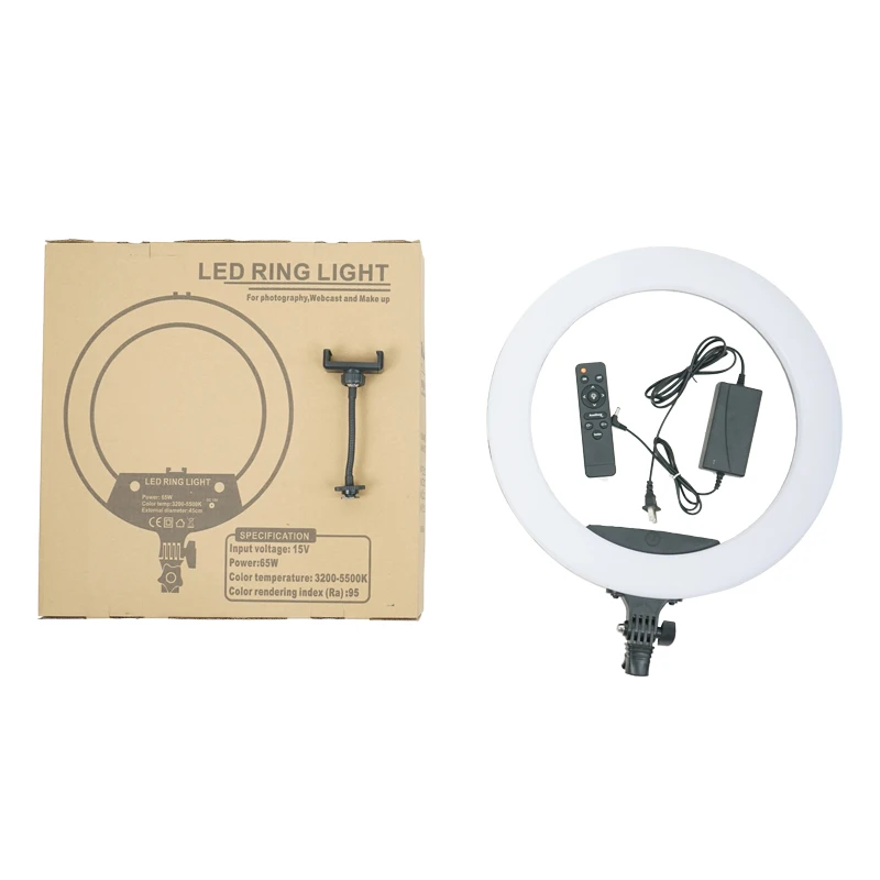 18 inch BK416 LED ring  light with 1.9m  tripod have three colors