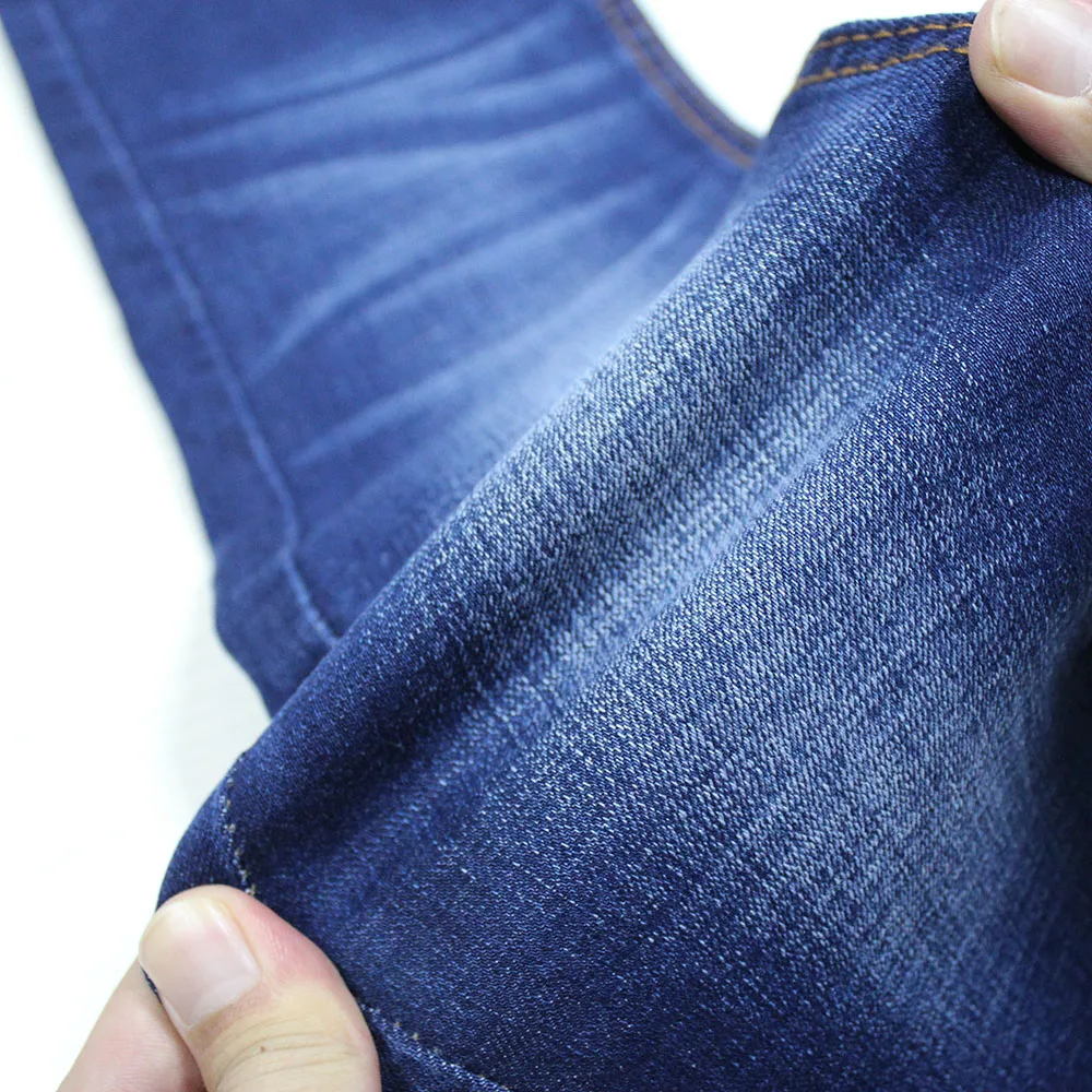 Indigo cotton slub denim tops fabric manufacturer good