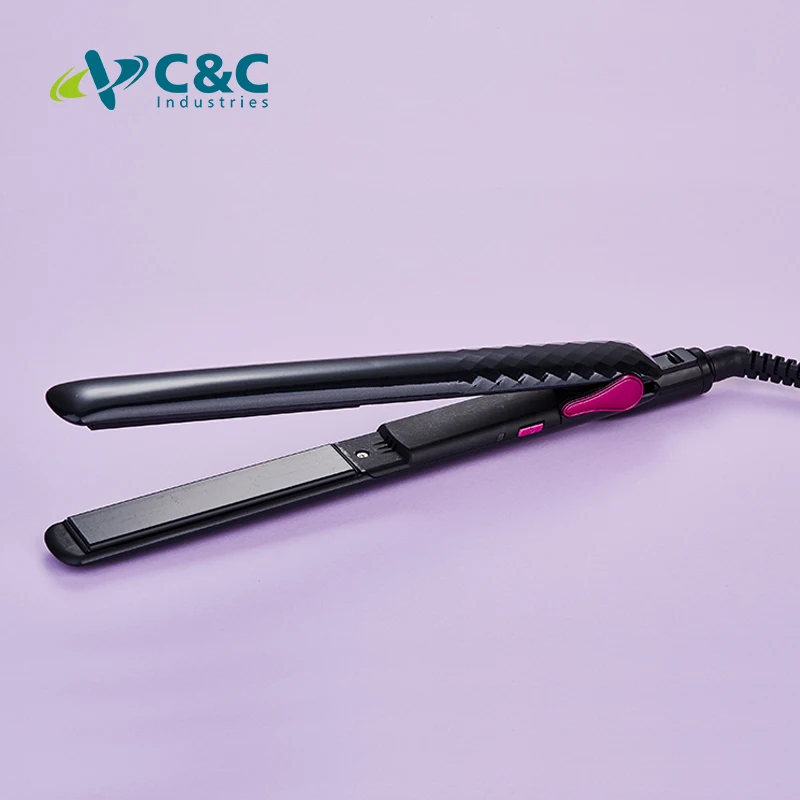 C&C Best Straightener Ceramic Coating Plate Flat Iron Hair Straightener Curler OEM Customize Private Label Packaging