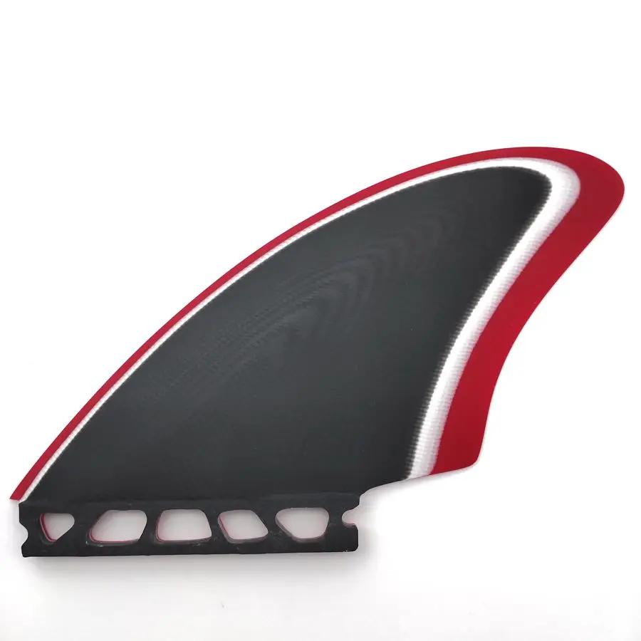 Split keel quad futu fins twin keel fiberglass valan fin two color layer twins fin