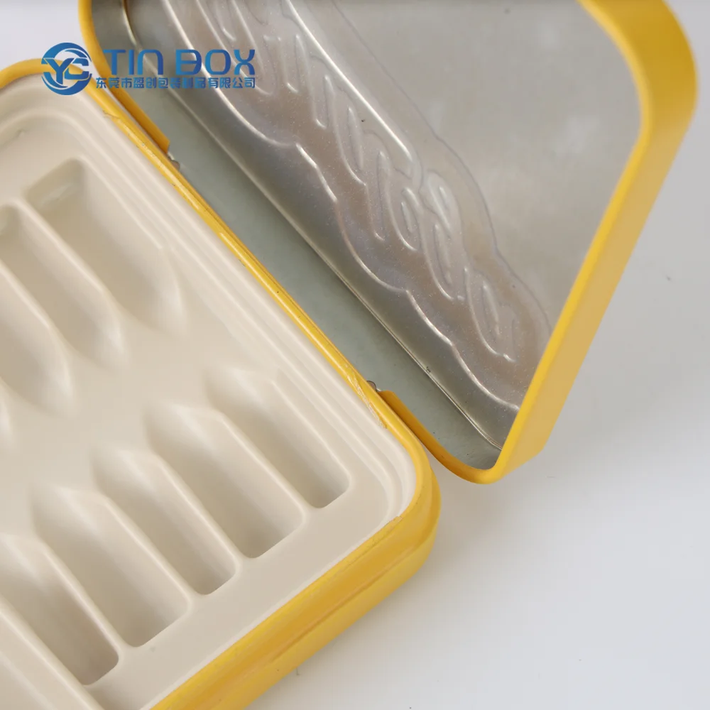 Reusable Child Resistant Tin Printing Childproof Tin Case Can Mint Candy Tin Box Packaging With Hinged Lid