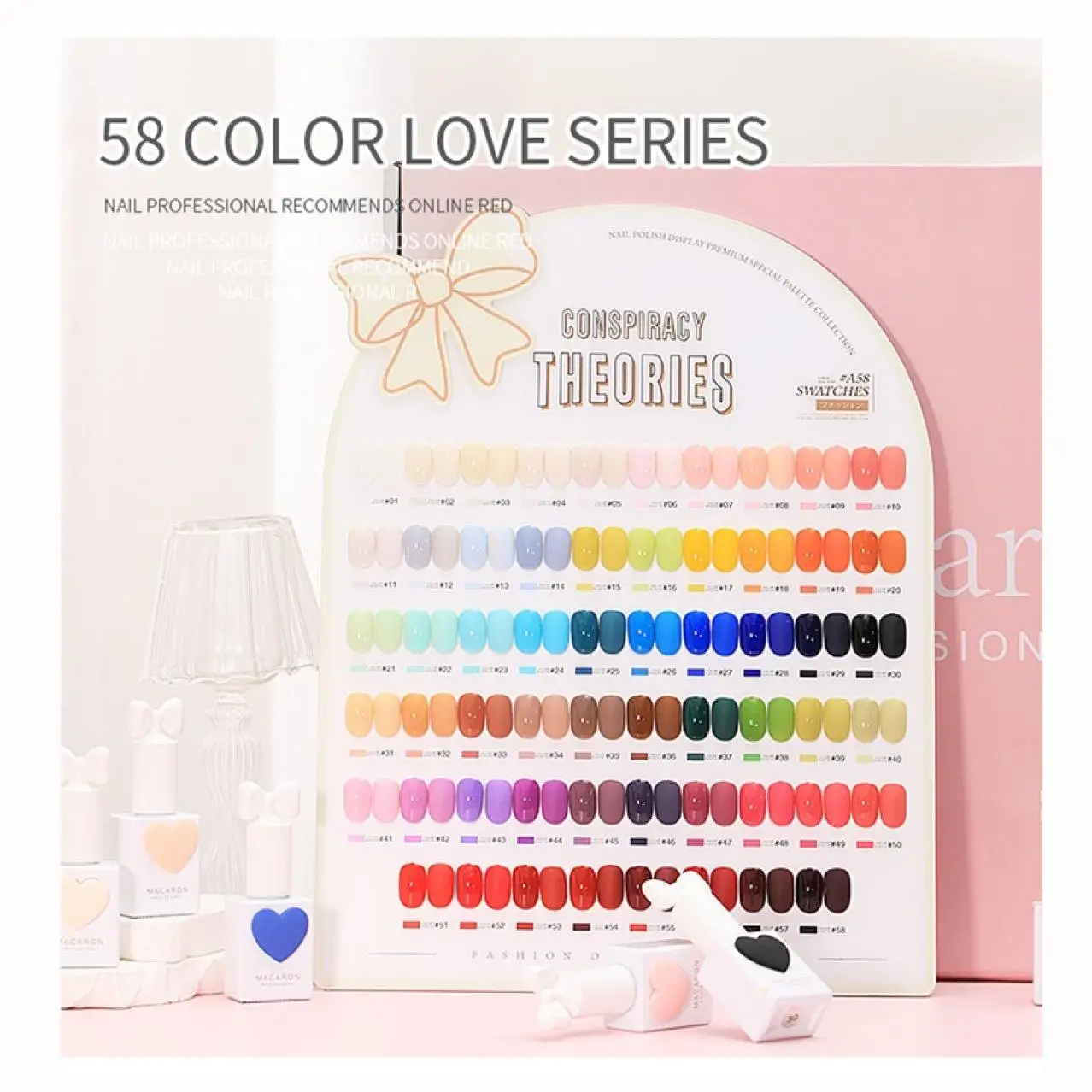Light Color OEM Wholesale Supplies 15ml Vegan Gel Nail Polish Heart Bottle Nail Gel Private Label Gel Nail Polish Set Box
