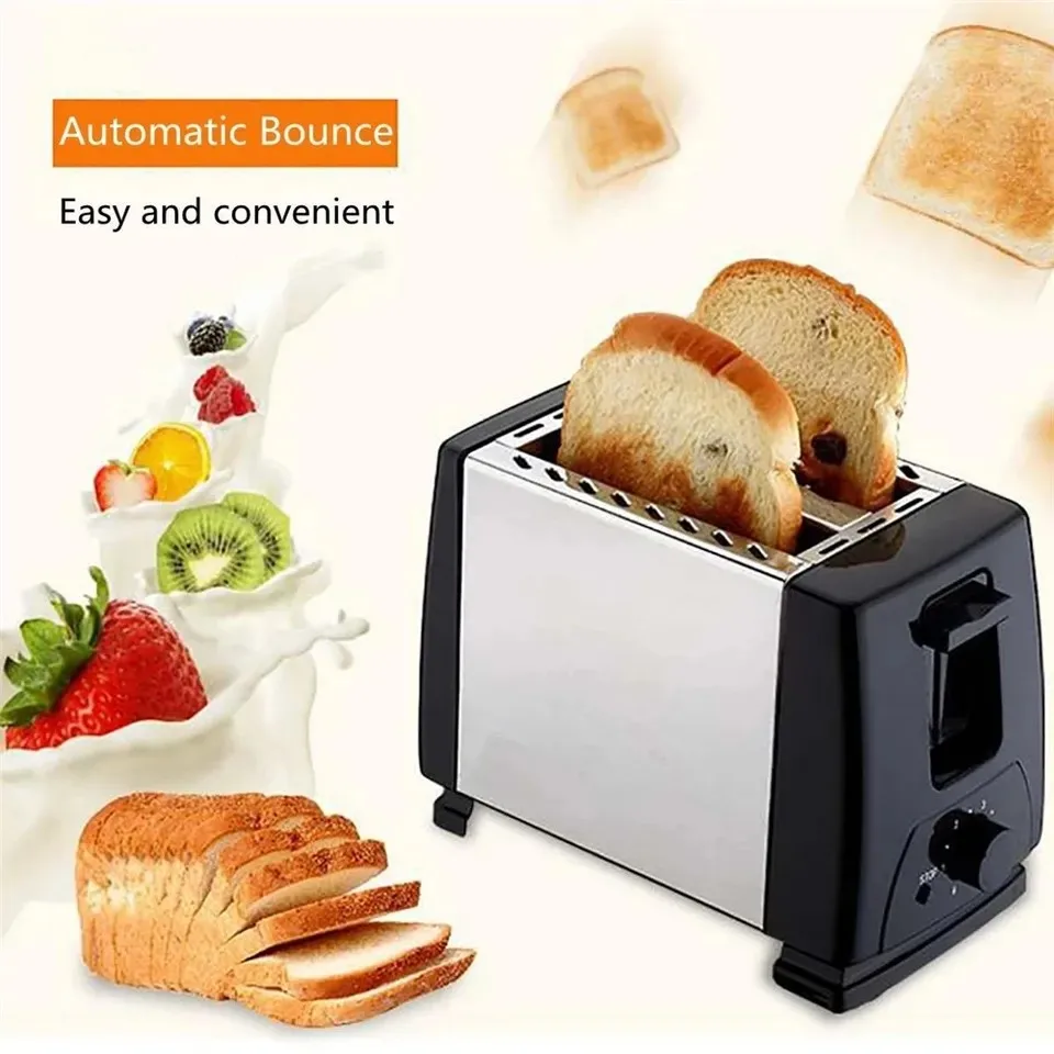New Style 2 Slice Manual Bread Toaster Bread Sandwich Automatic Stainless Steel Electronic 2 Slice Toaster