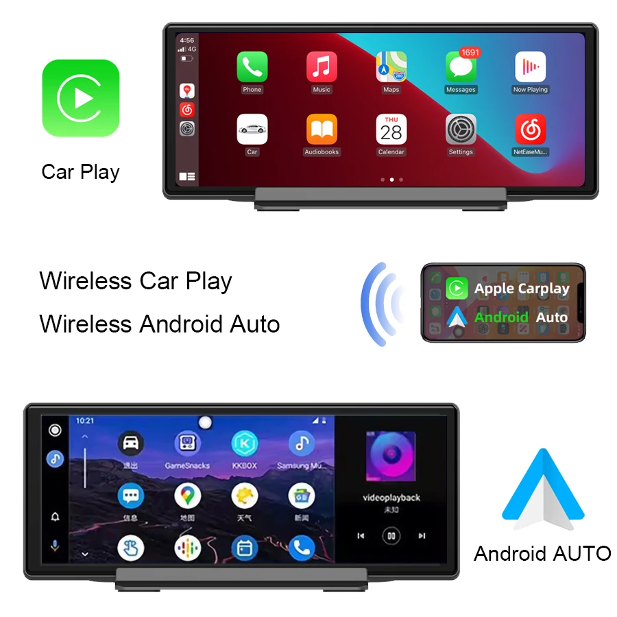 10.26 inch Car Black Box Android 13 4G ADAS Dual lens Dash Camera 1080P Recorder With Wifi GPS Navigation Dash Cam 4+64GB