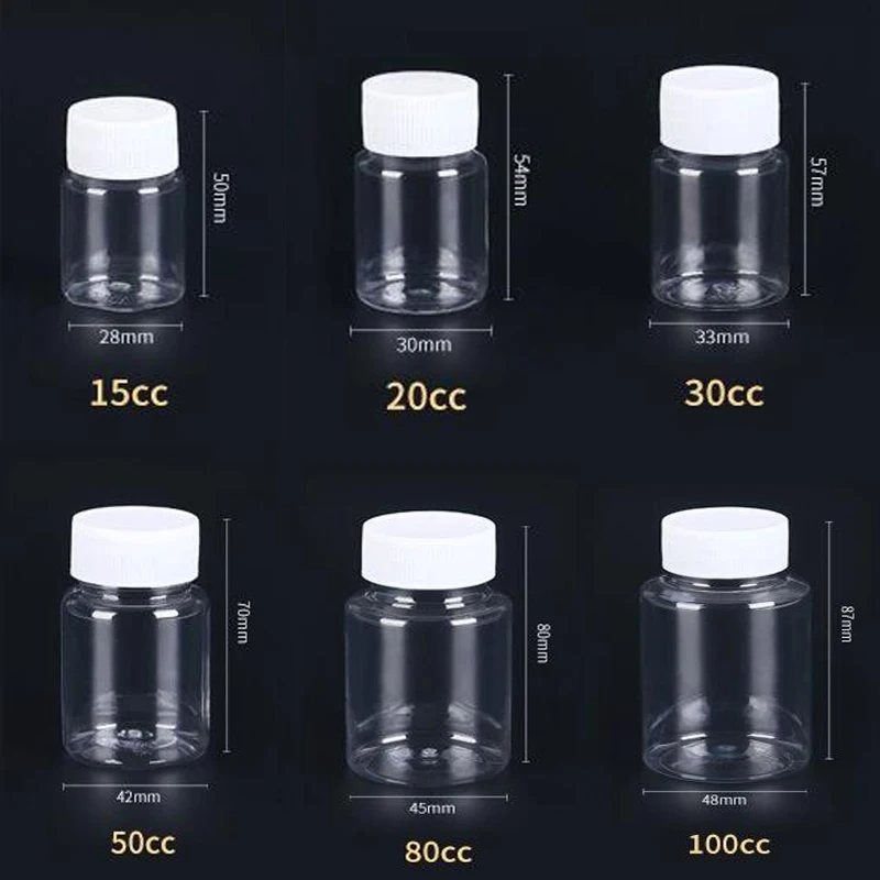 100ml 150 200 250 300ml transparent plastic bottle PET bottle dispensing sample bottle