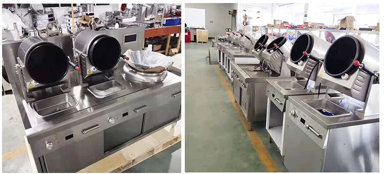 Shentop Commercial Intelligent Electric Automatic Egg Fried Rice Cooking Drum Type Stir Frying Machine induction base cooker