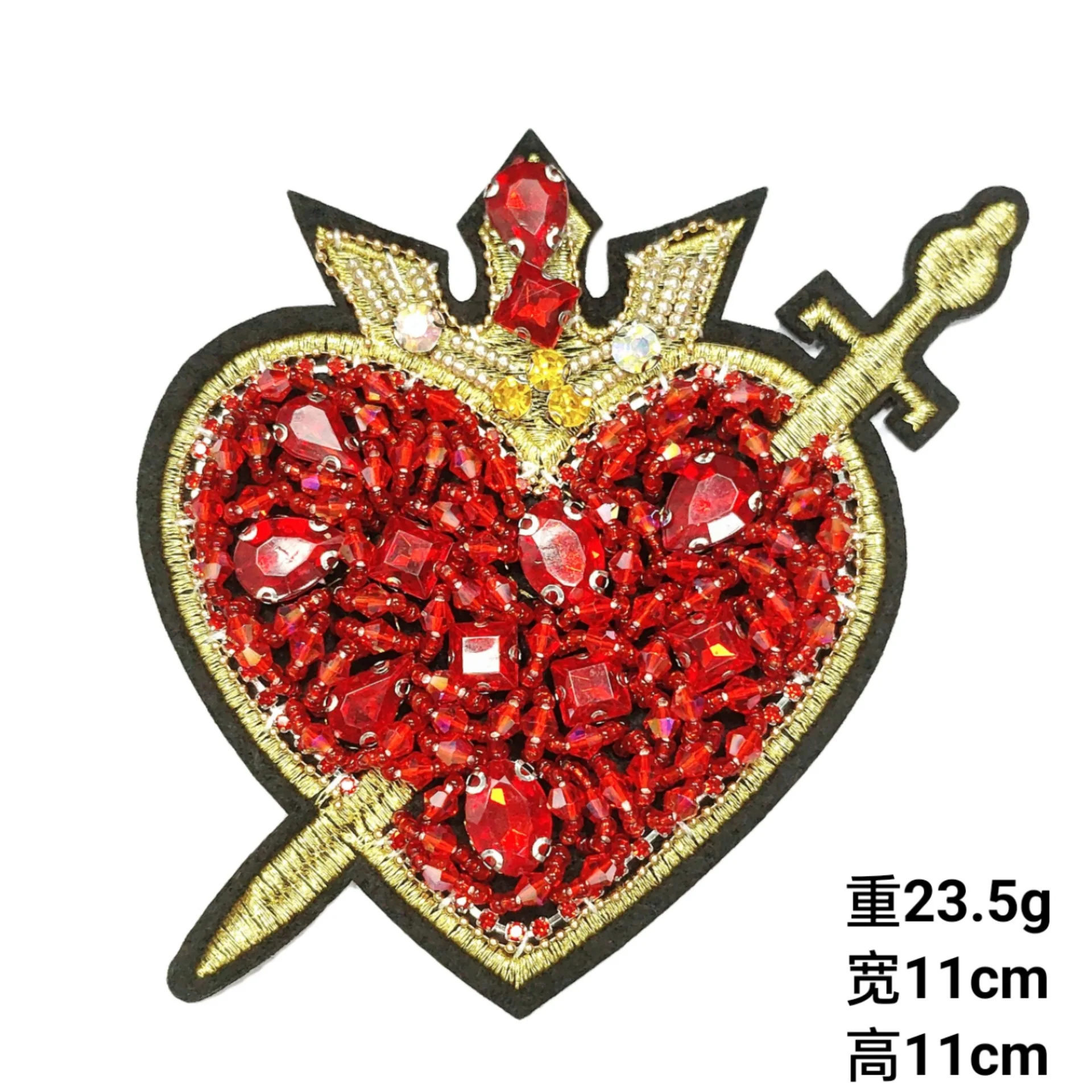 Handmade Beads and Sequins Embroidered Decorative Clothing Patches Rhinestone Beaded Embroidery Patch for Clothes