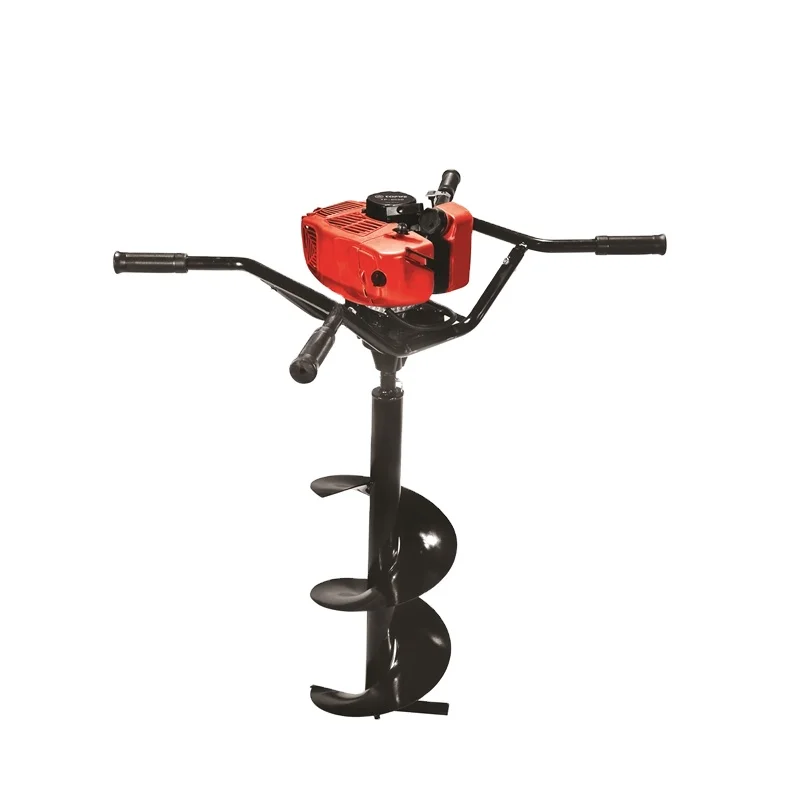 TOPWE Custom Logo Garden Tool 58cc Earth Drill 2-stroke Worm Gear Auger For Earth Drilling