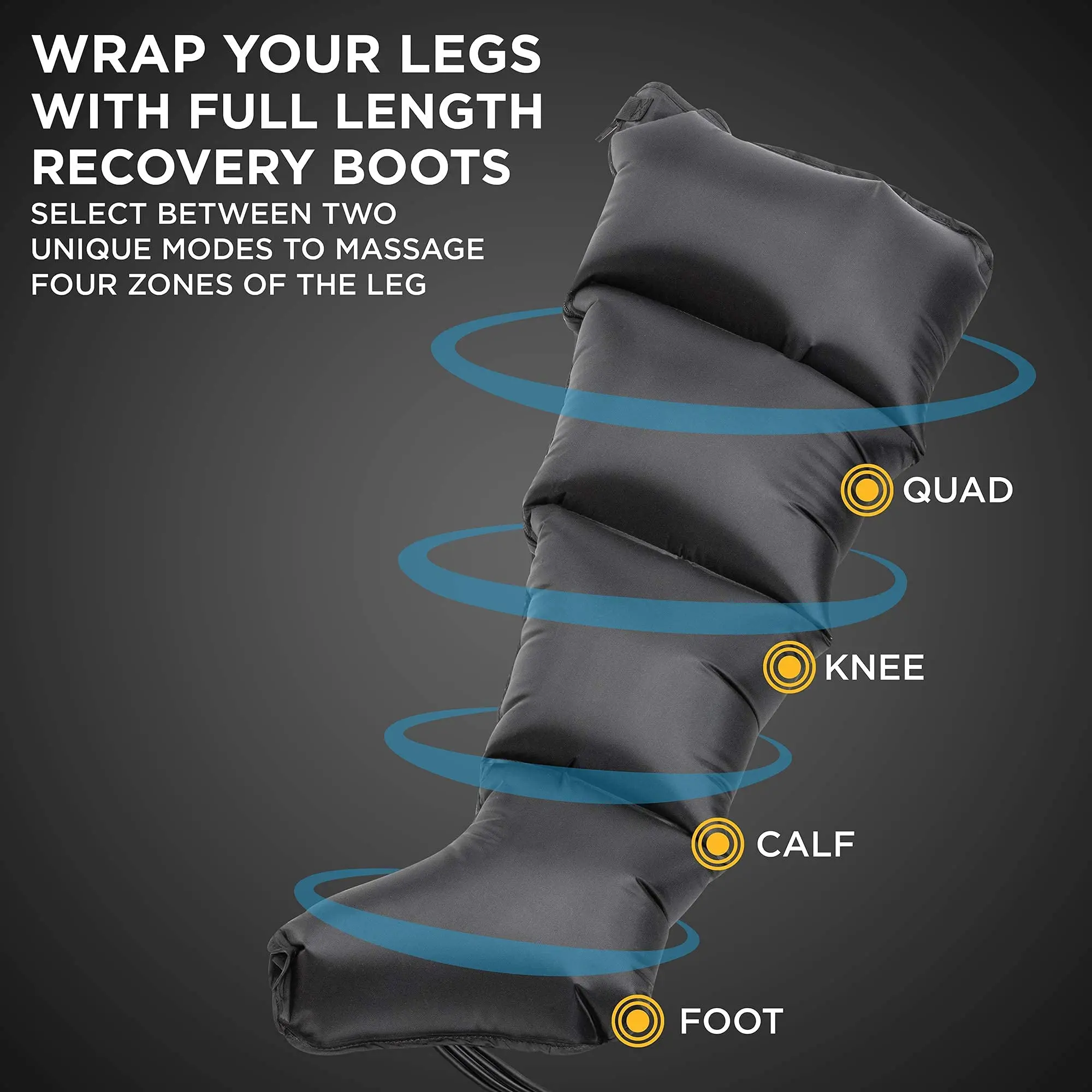 New product Pressotherapy Machine for Leg 4 Chambers Air Compression Recovery Boots for Wholesales