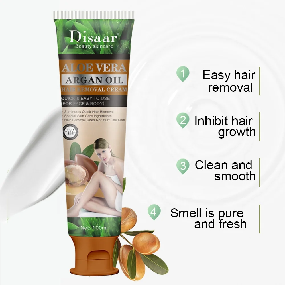 Disaar Private Label Aloe Vera Shaving Hair Removal Cream Face and Body Removing for Men Women