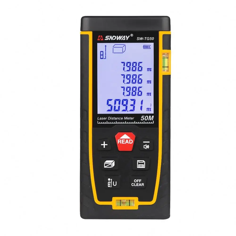 Sndway SW-TG50 50M laser distance meter range finder rangefinder laser tape measure ruler tools tester