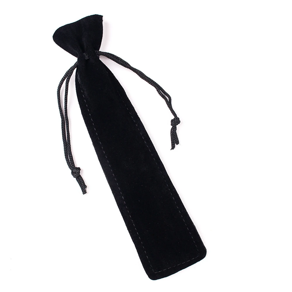 Colorful Velvet Pen Pouch Holder Single Gift Pencil Bag Wholesale Flannelette Pen Case with Rope Office & School Supplies