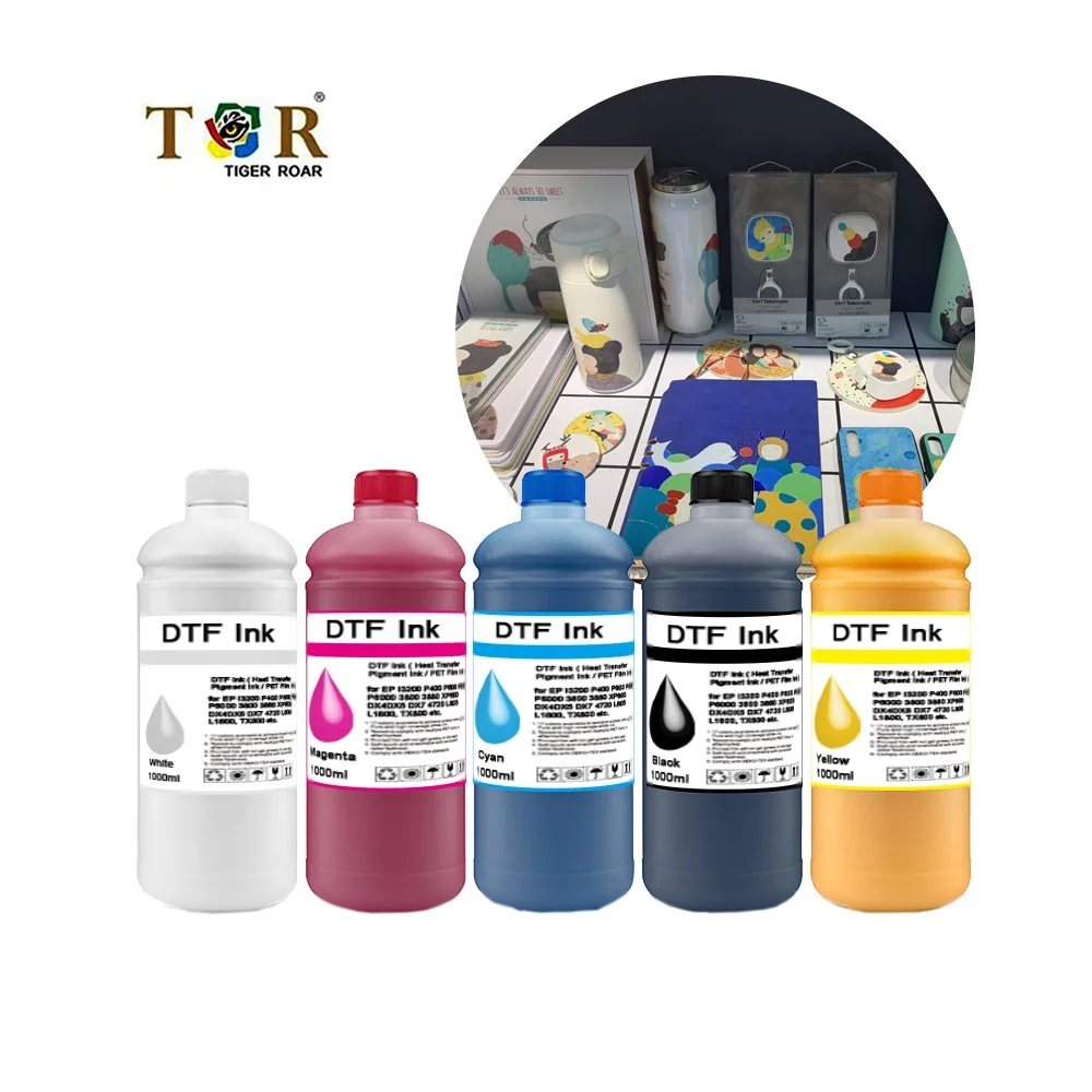Tiger Wholesales dtf ink tank Best dtf ink 1000ml dtfink Used For L805 L1800 P800 4720 I3200 xp600 dtf pigment ink manufacturer