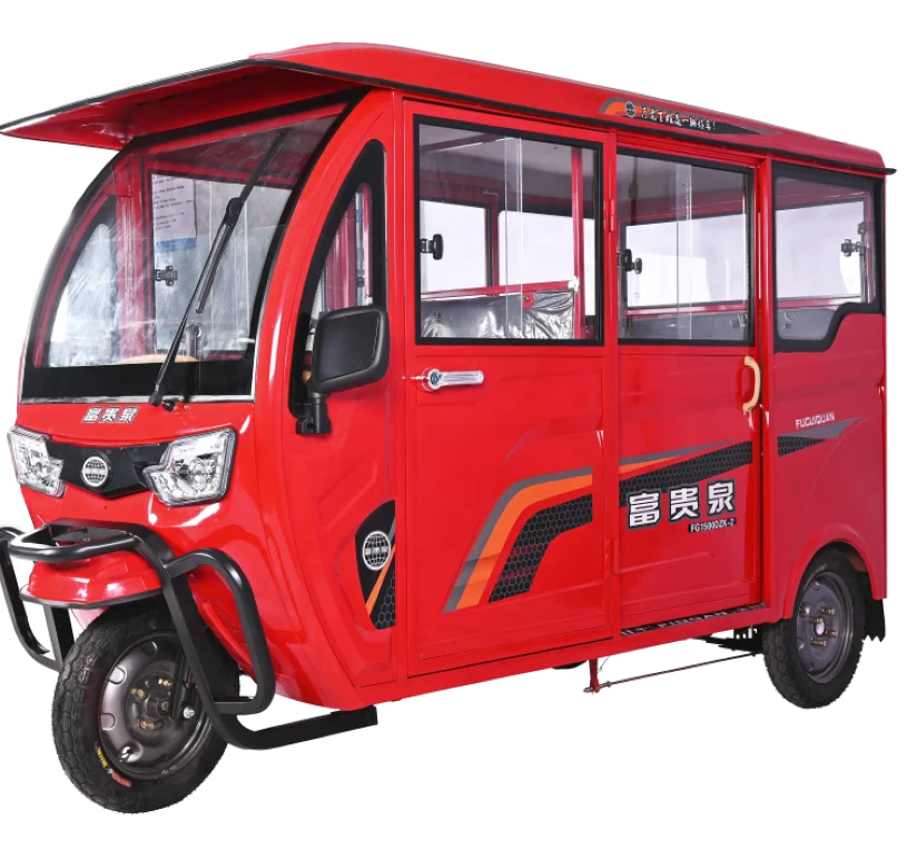 Factory Hot Selling Electric Tuktuk Passenger Mini Taxi E-Rickshaw Three Wheel Electric Tricycle for Wholesale