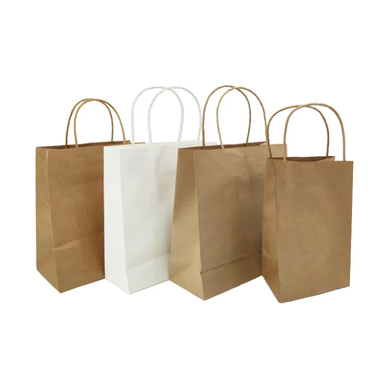 
Promotional Top Quality Craft Brown Paper Bags With Handles And Logo 