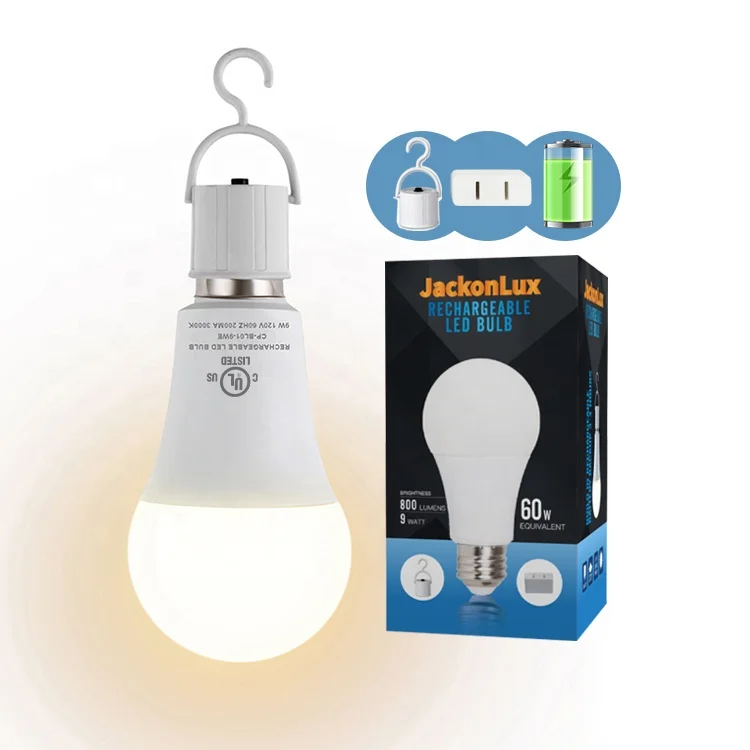 9 Watt Emergency Bulb Rechargeable Light  E26 B22 E27 Battery Operated LED Light Bulb For Home (60719152252)