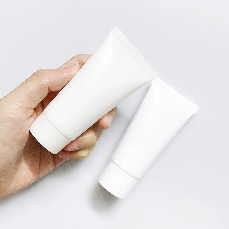 40g empty white Facial cleanser Plastic Tube cosmetics packaging containers 40ml Hand cream Squeeze soft tube bottle