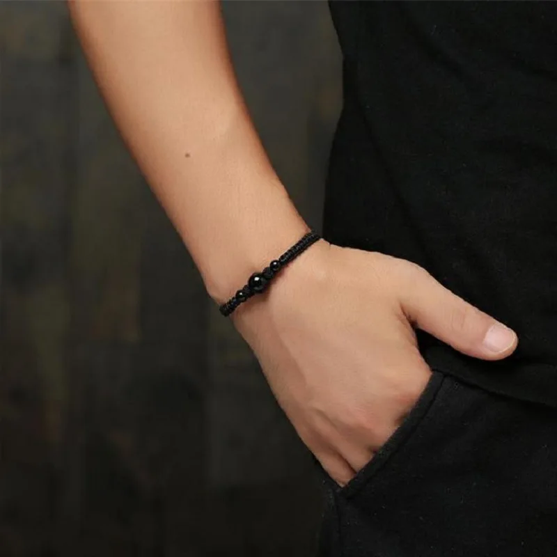 Red and black agate 10MM couple bracelet hand woven animal year  bracelet