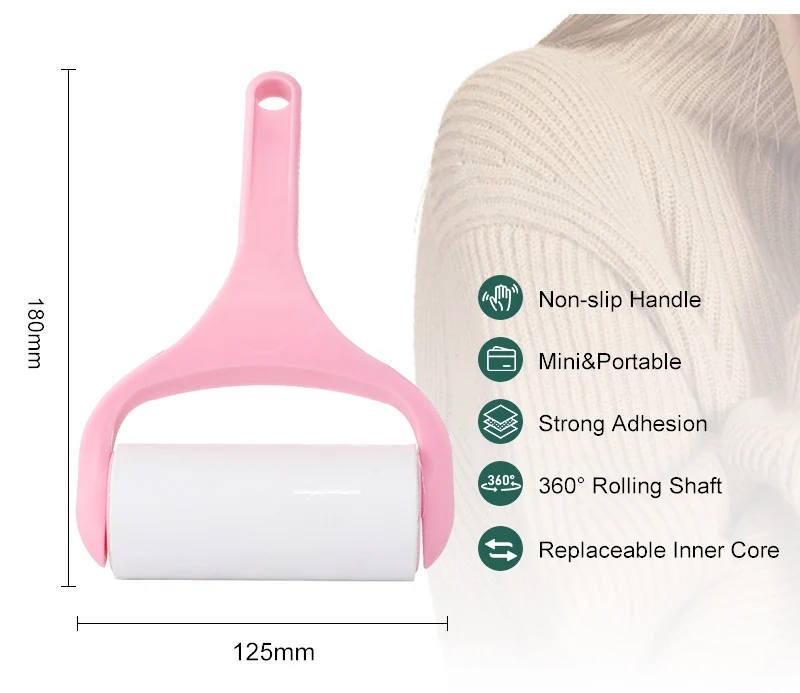 Custom Clothes Cleaning Lint Roller Manual Dog Hair Stickt Roller