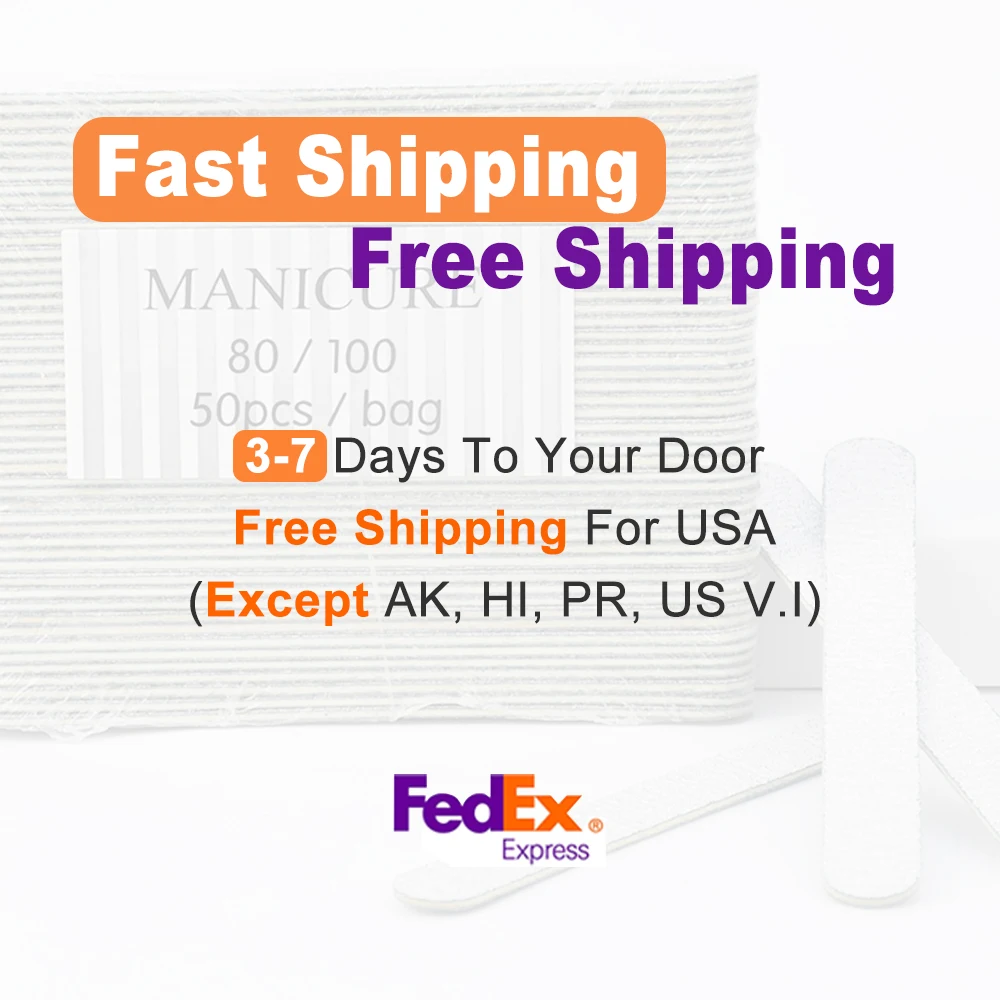 USA Free Shipping 5000Pcs/Case Wholesale Double Side Sandpaper Disposable 80/100 Zebra Wood Nail File 80100 Mini Nail File