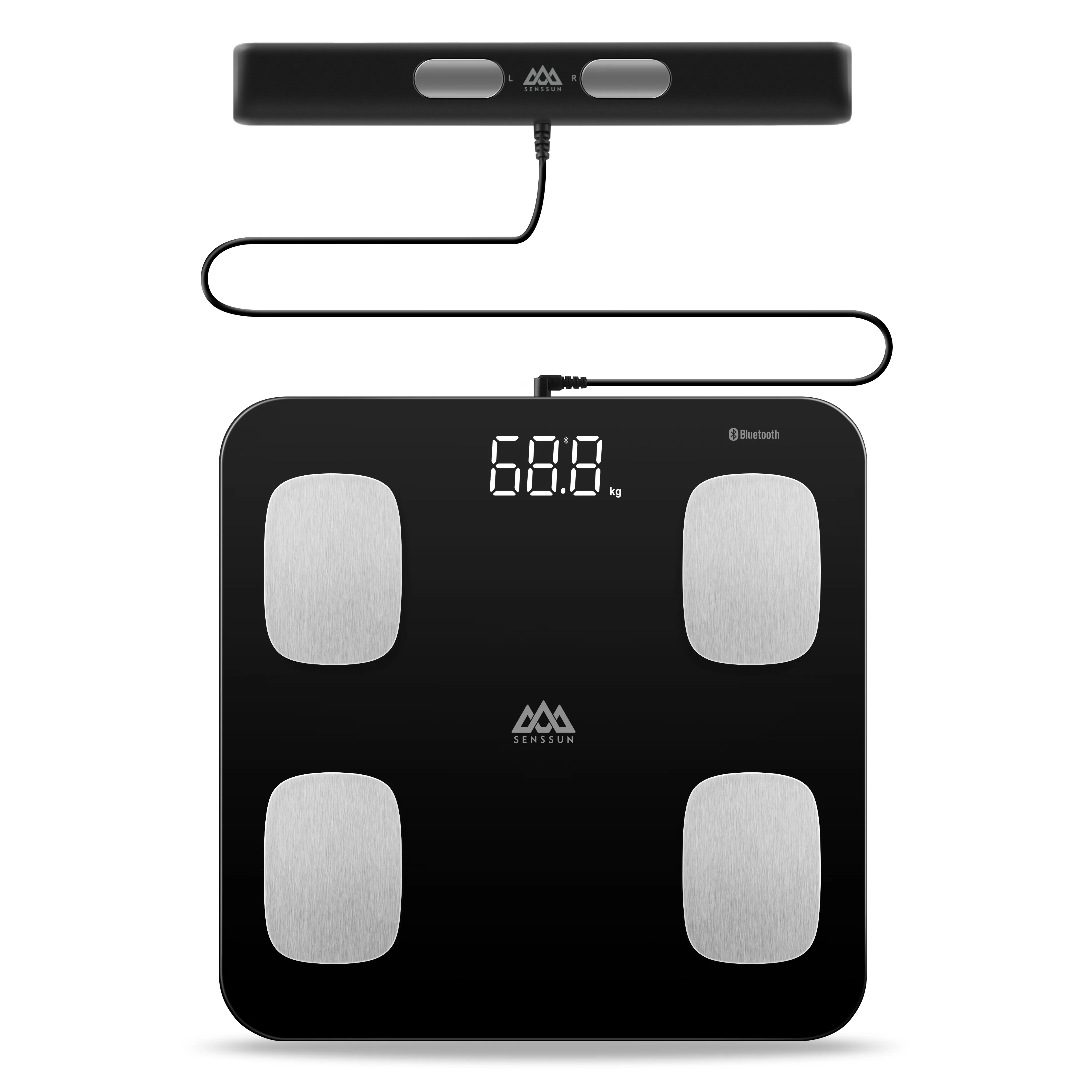 Профессиональные Портативные 8 электродов цифровой анализ веса жира многофункциональные умные весы для тела