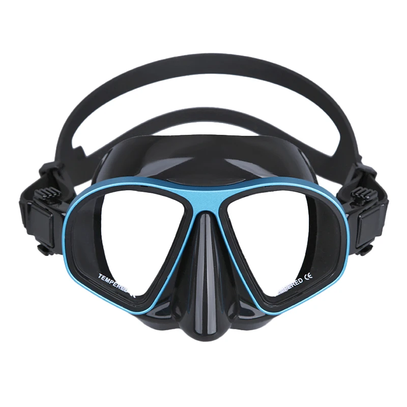Aloma High Quality Diving Goggles Aluminium Alloy and Silicone Tempered Glass Lens Low Volume Freediving Mask