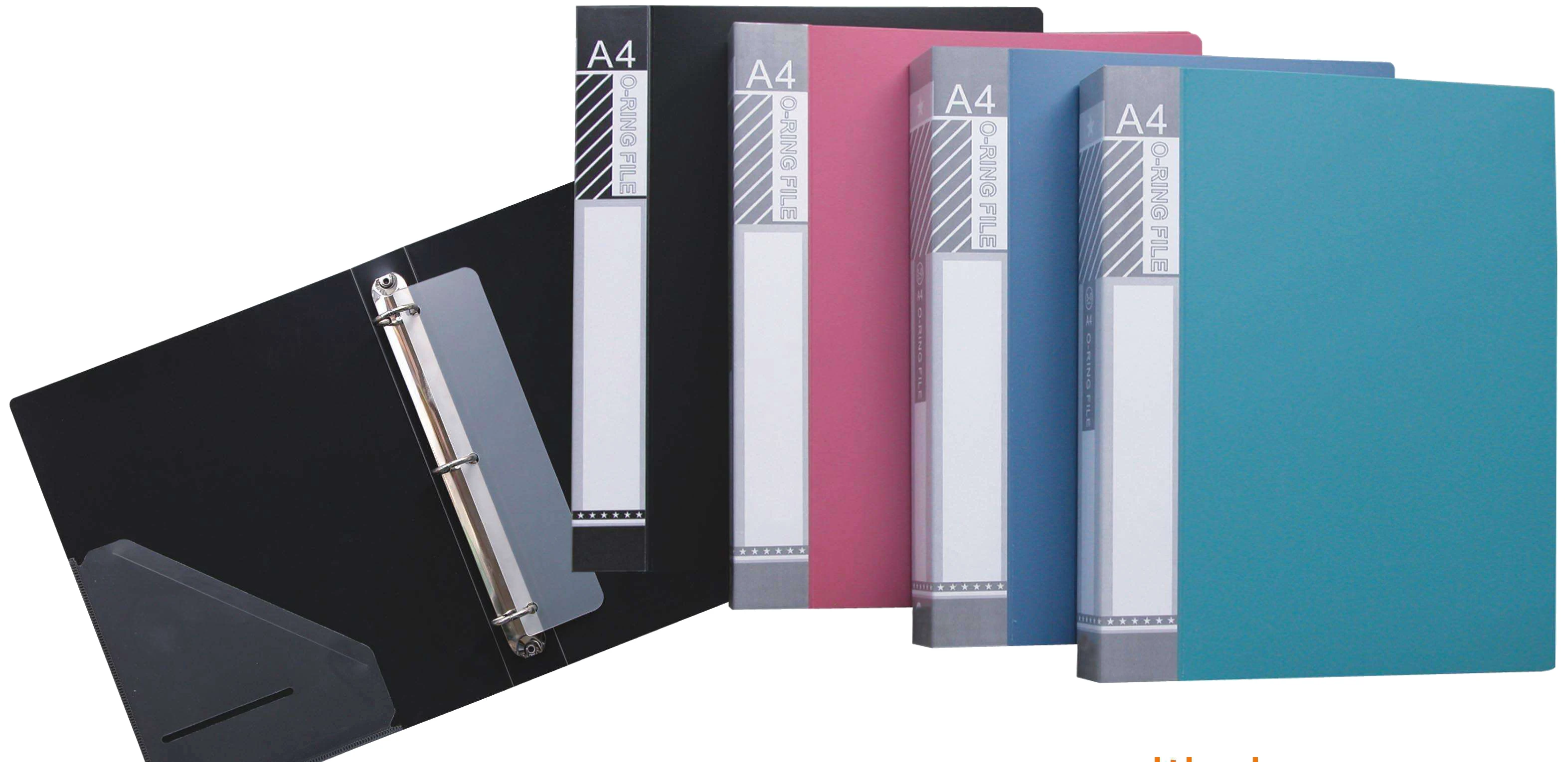 
spine file folder A4 size metal ring mechanism clip pyramidal base loose leaf 3 ring binder 