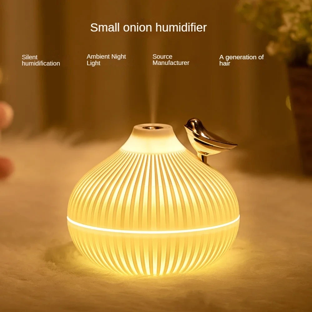 Creative small onion humidifier mini USB home office desktop air conditioning room fog night light humidifier