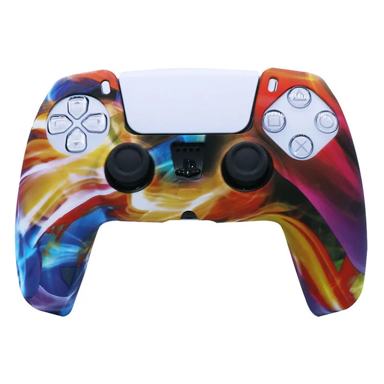 Soft Camoflage Matte Camo Silicone Case For Sony PS5 Playstation 5 Controller Waterproof Rubber Gel Skin Cover