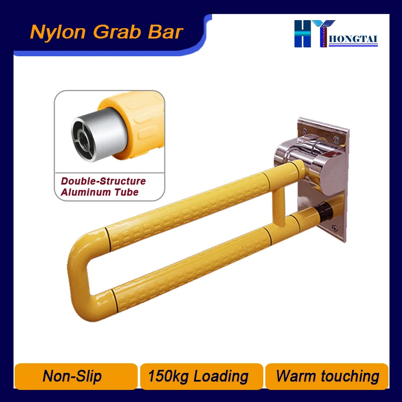 Toilet and Bathroom Safety Flip Up Folding Grab Bar Grab Rail Handrail For Elderly Handicap railing