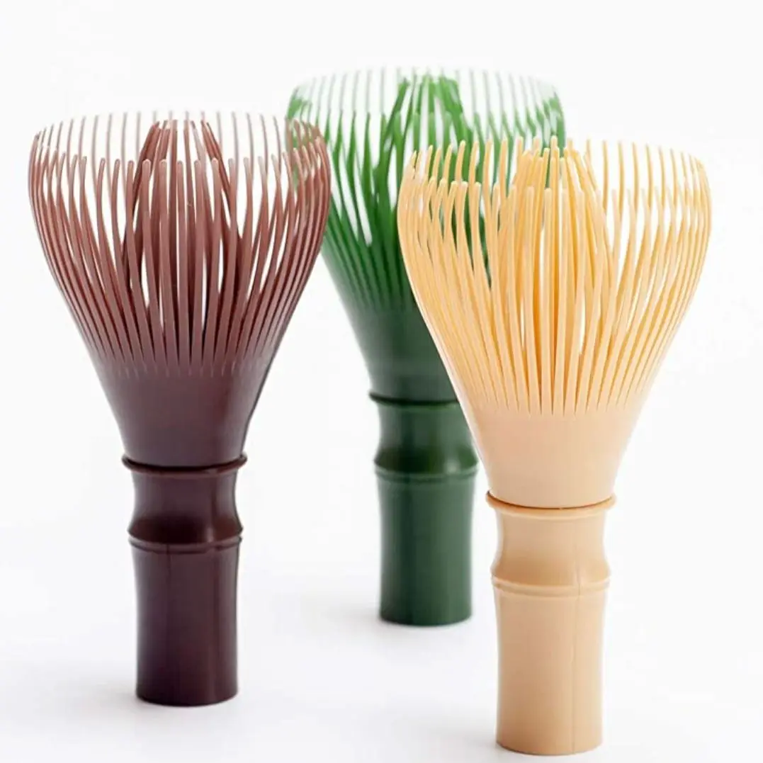 Factory Price Logo Custom Food Grade Plastic Chasen Matcha Whisk Resin