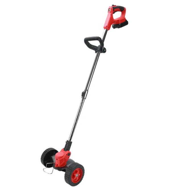 Garden Grass Trimmer with Wheel Battery Electric Cordless Grass Trimmer Electric Lawn Mower Adjustable Foldable Custom 800w
