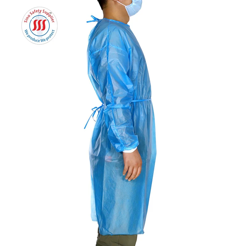 PP+PE Medical Disposable Isolation Gown  With AAMI Level 1 2 3 4 and  Disposable Coveralls