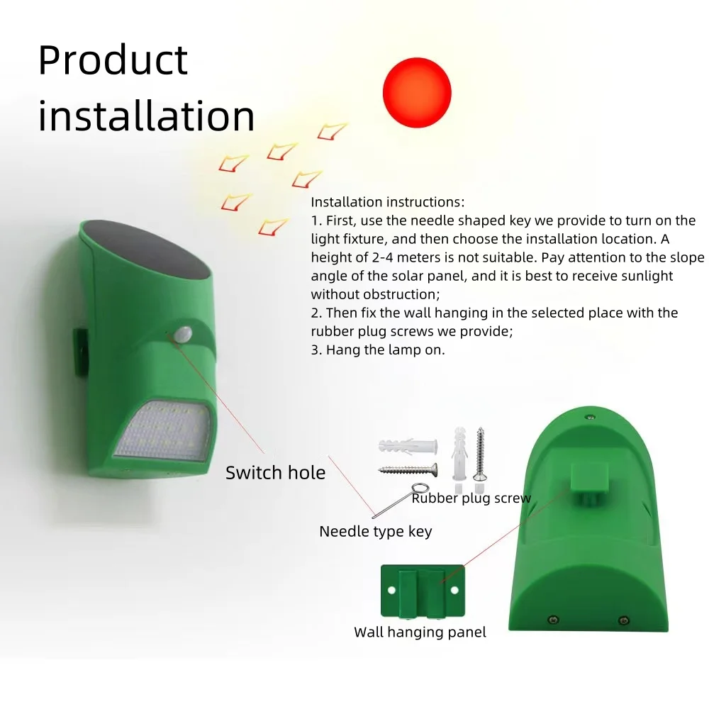 New outdoor solar wall lamp with human infrared sensing decoration for courtyard eaves lighting, bamboo tube lamp