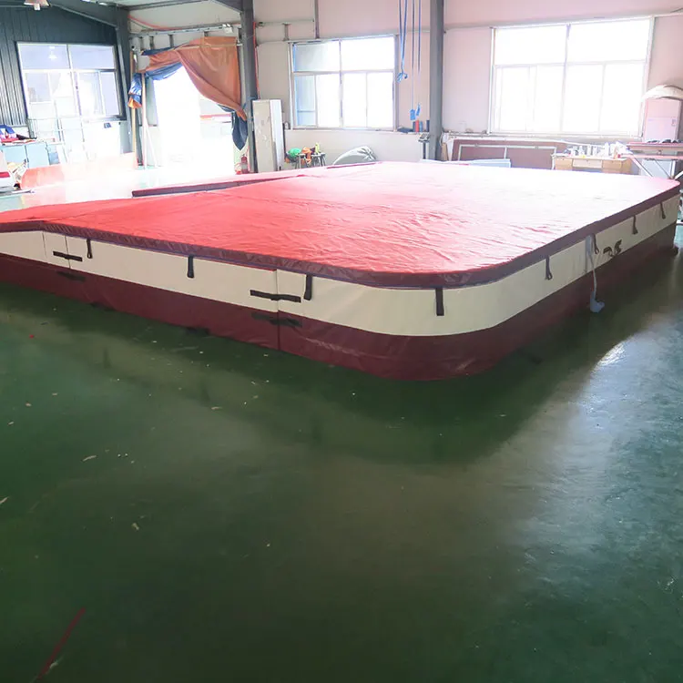 Pole vault height protection mat with three layers of heavyweight foam sponge
