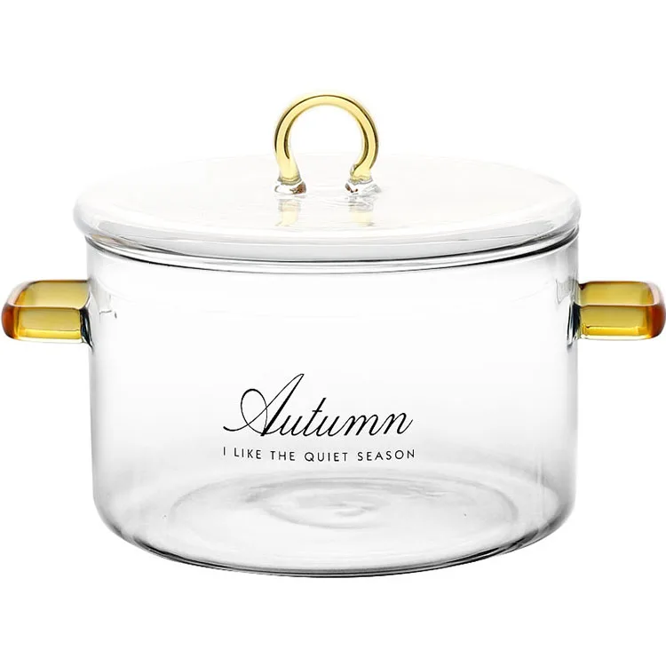 Multifunctional New Design Heat Resistant Borosilicate Glass Cooking Pot