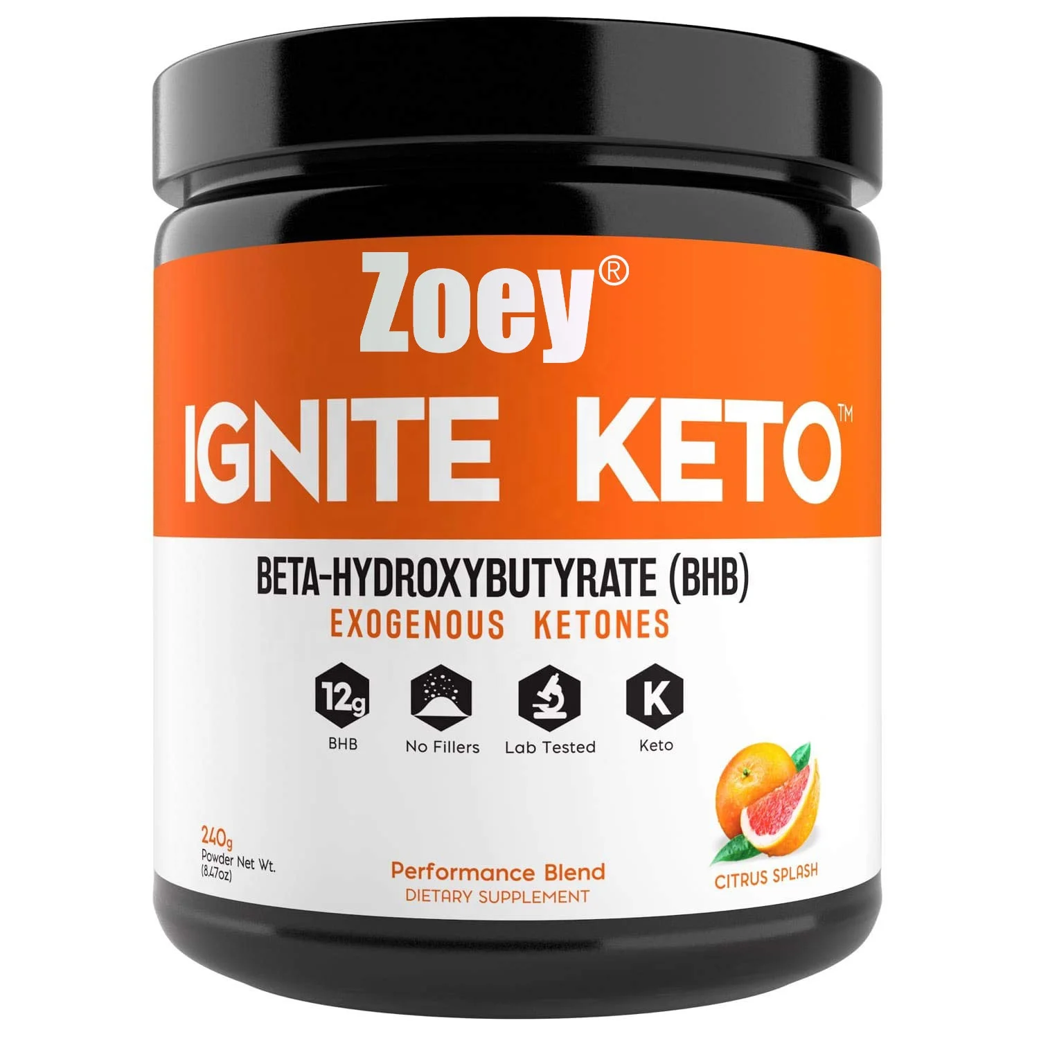 Keto BHB Powder Instant Exogenous Ketones Supplement 12g Pure BHB Salts Fuel Ketosis Energy and Focus Best Ketone Powder