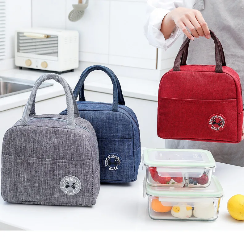 Оптовая продажа с фабрики дешевая Рабочая женская сумка bento термический Ланч-бокс контейнер Классическая мягкая переносная изолированная сумка-тоут для ланча