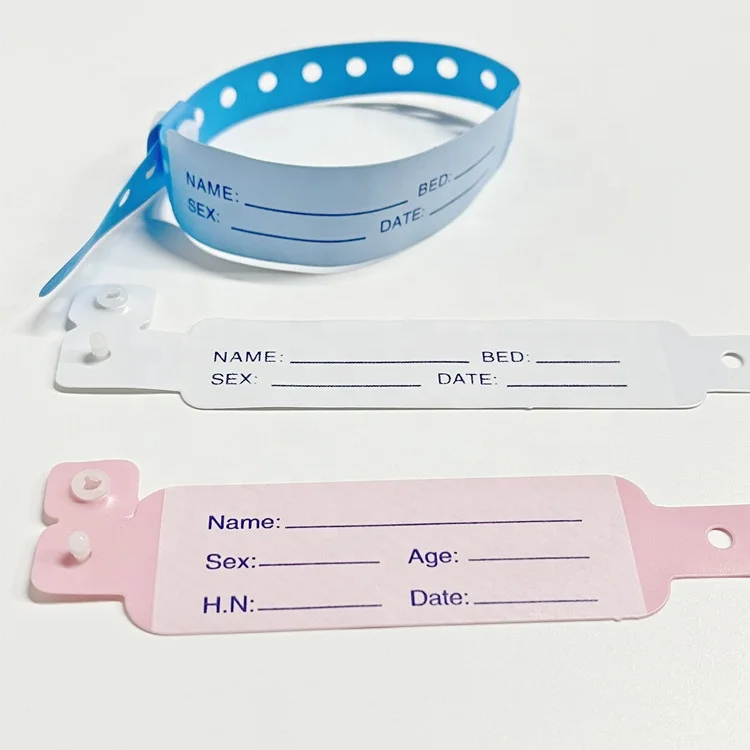Cheap plastic hospital patient bracelet newborn plastic hospital bracelets for medical