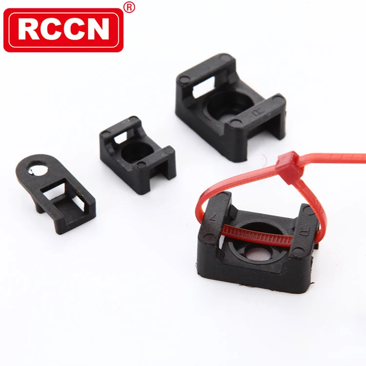 RCCN Black Wire Nylon Cable Clamp HC-1B Saddle Tie Mounts Electrical Cable clamp
