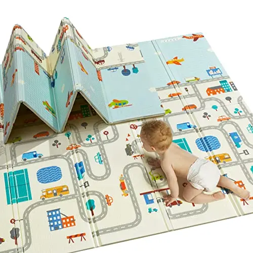 Детский игровой коврик складной очень большой Поролоновый коврик портативный детский коврик для ползания