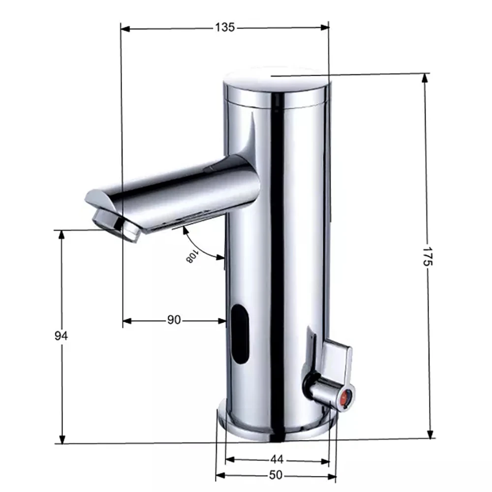 Hot And Cold Mixer Water Tap Motion Infrared Sensor Automatic Bathroom Basin Sink Faucet