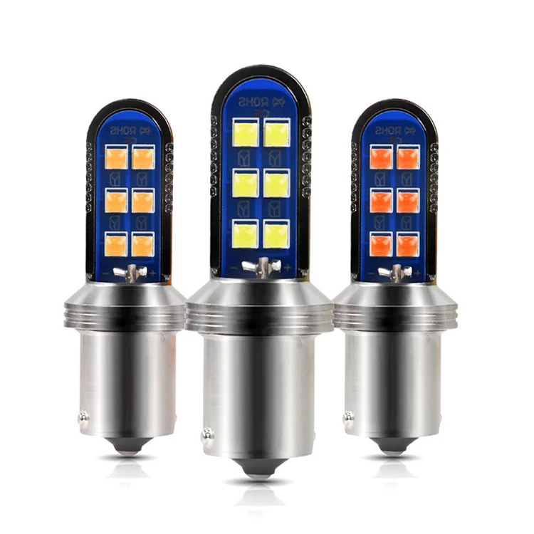 Сигнальная лампа 1157 LED BAY15D P21/5W лампа 12SMD 3030 1156 P21W BA15S LED BAU15S PY21W автомобильный сигнал поворота Стоп-сигнал 12 В