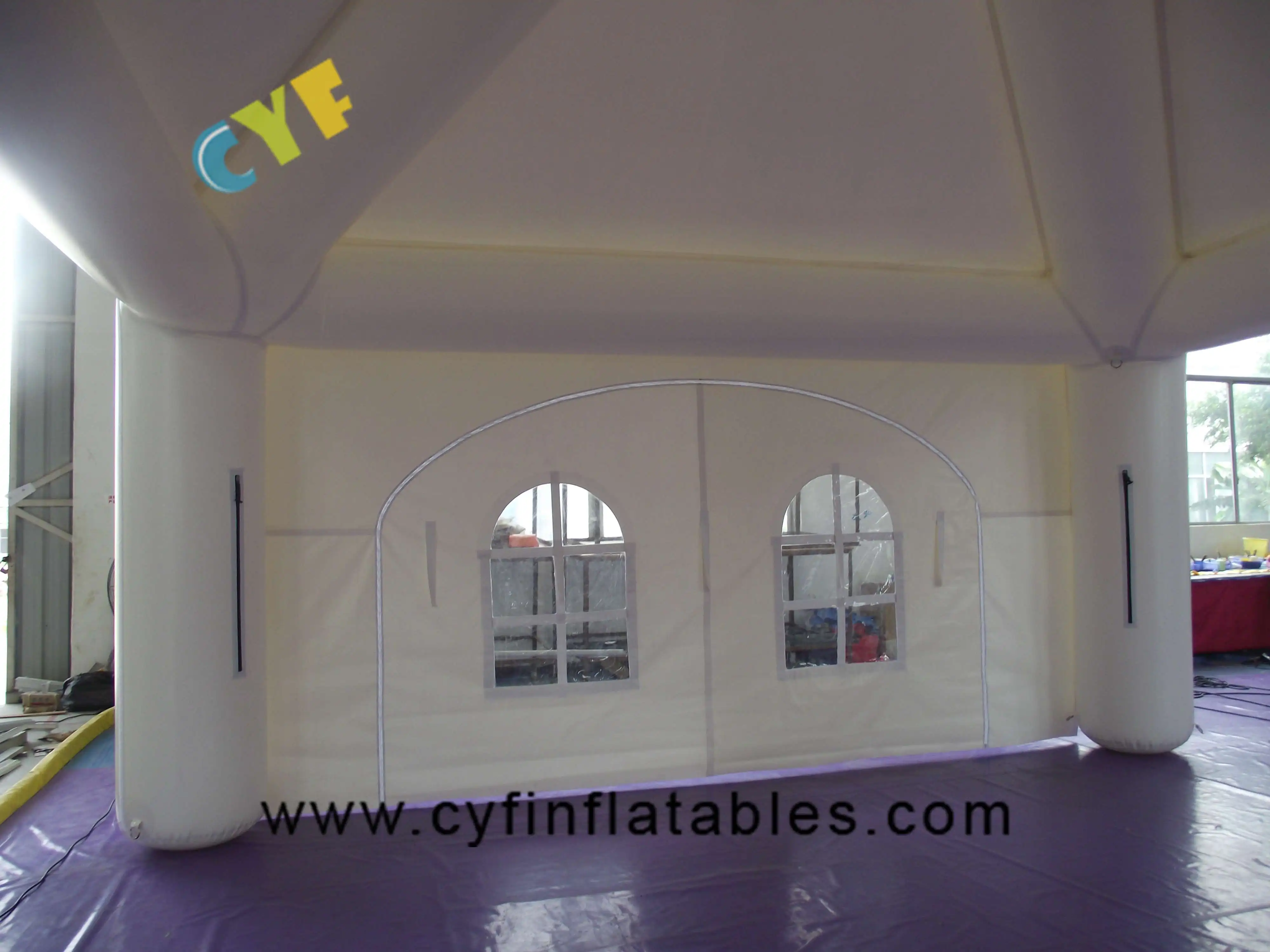 Customized size large outdoor oxford inflatable white marquee tent for wedding party