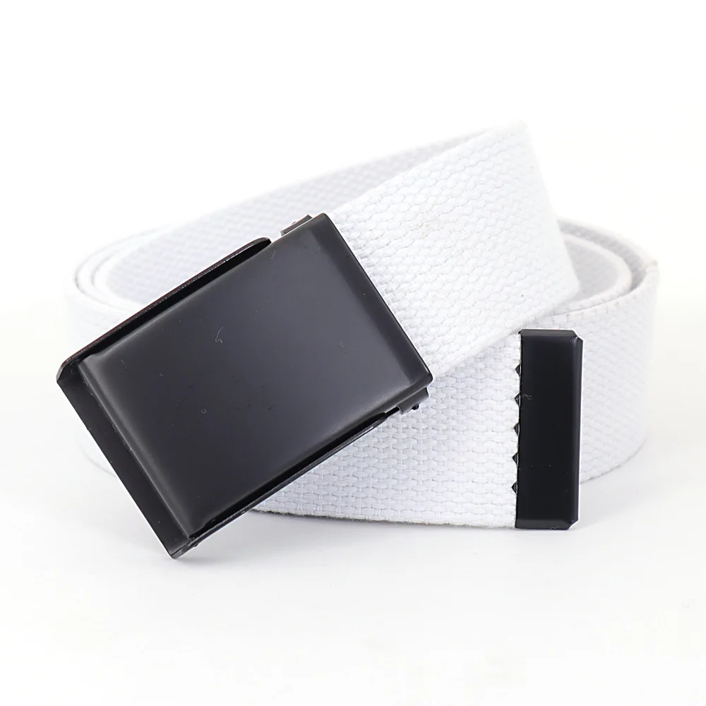 Fashion Ladies Belt Multicolor Casual Flap Canvas Belt Custom Logo Jeans Belt Lightweight Design