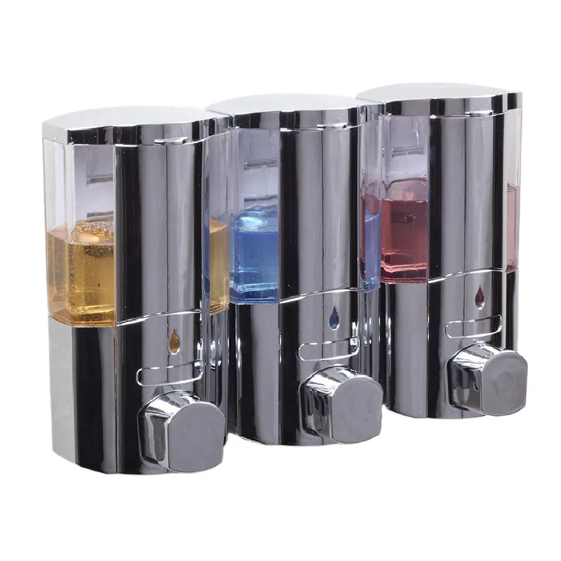 Soap Dispenser Wall Mounted Shampoo Conditioner Shower Gel Three Chamber soap Dispenser